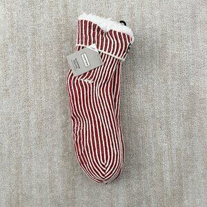 NWT Hunter Red Stripe Slipper Socks Grip Socks